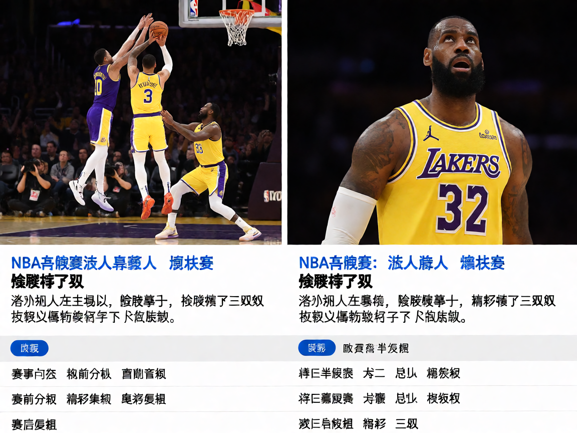 NBA常规赛湖人vs勇士精彩对决
